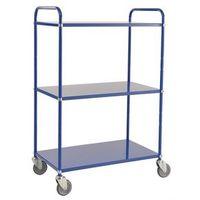 TRAY TROLLEY 3 SHELVES BLUE