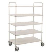 tray trolley 5 shelves white