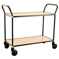 TROLLEY 2 SHELVES BLACK/BIRCH