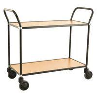 TROLLEY 2 SHELVES BLACK/BEECH