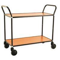 TROLLEY 2 SHELVES BLACK/CHERRY