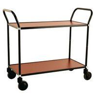 TROLLEY 2 SHELVES BLACK/MAHOG