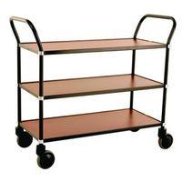 TROLLEY 3 SHELVES BLACK/MAHOG