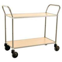 TROLLEY 2 SHELVES GREY/BIRCH