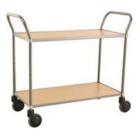 TROLLEY 2 SHELVES GREY/BEECH