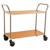 TROLLEY 2 SHELVES GREY/CHERRY