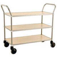 TROLLEY 3 SHELVES BLACK/BIRCH