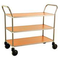 TROLLEY 3 SHELVES BLACK/CHERRY