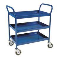 TROLLEY SERVICE THREE TIERS MILD STEEL FIXED TRAYS