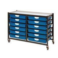 TRAY STORAGE UNIT -12 TRAY BLUE A3 1025 x 645 x 435mm