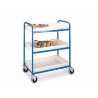 TROLLEY - TRAY - THREE TIER WITH CUSHION TYRED CASTORS