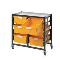 TRAY STORAGE UNIT - 6 TRAY RED A4, 690 x 435 x 620mm