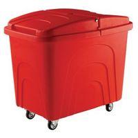 truck poly base corner wheeling red with lid
