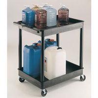 TROLLEY-PLASTIC WITH 2 STORAGE TRAYS 920x640x960mm