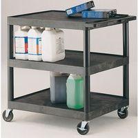 TROLLEY - PLASTIC WITH 3 SHELVES 890x610x865mm