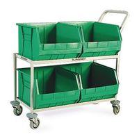TROLLEY - STORAGE C/W GREEN LINBINS