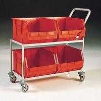 TROLLEY - STORAGE C/W RED LINBINS