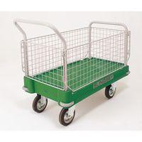 TRUCK - PLASTIC PLATFORM-GREEN C/W TWO ENDS, TWO MESH SIDES