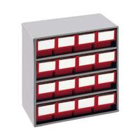 treston 1630 5 storage cabinet 16 red drawers
