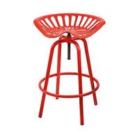 Tractor Seat Stool, Red, Iron/Steel