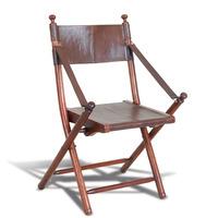 Traditional Leather Tarlton Campaign Chair