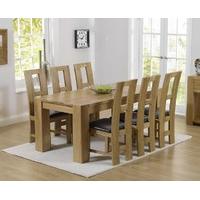 Trent 220cm Oak Dining Table with Lyon Chairs