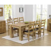 Trent 180cm Oak Dining Table with Victoria Chairs