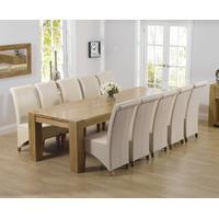 trent 300cm oak dining table with kingston chairs