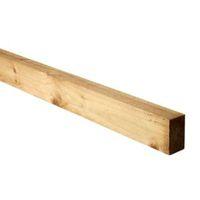 Treated Sawn Timber (T)47mm (W)75mm (L)2400mm Pack of 6