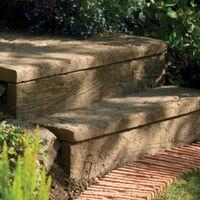 Traditional Stonewood Paving Edging Antique Brown (L)600mm (H)250mm (T)40mm