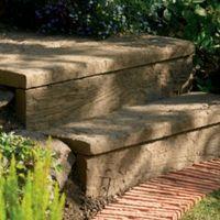 traditional stonewood paving edging antique brown l900mm h250mm t50mm