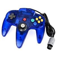 Translucent Blue Wired Game Controller for N64 Console