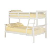 Trios Solid Off White Finish Triple Sleeper Bunk Bed