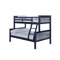 Trios Solid Navy Blue Finish Triple Sleeper Bunk Bed