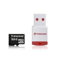 Transcend (8gb) Microsdhc Memory Card With P3 Card Reader (class 10)