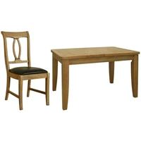 treville oak dining set large extending with 6 chairs