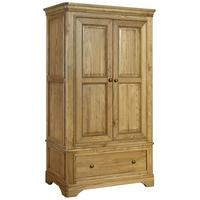 Treville Oak Wardrobe with Drawer - Double