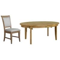Treville Oak Dining Set - Oval Extending with 6 UpholStered Chairs