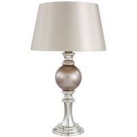 Trinity Mocha Pearl Table Lamp with Champagne Shade - Small