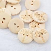 Tree Pattern Scrapbook Scraft Sewing DIY Wooden Buttons(10 PCS)