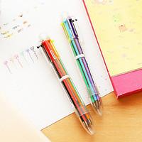 Transparent 6-Color Ballpoint Pen(1 PCS)