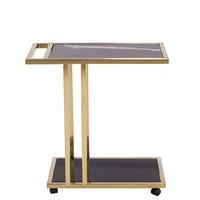 tray marble accent table sahara noir