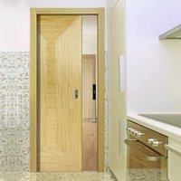 Triumph Oak Solid Internal Pocket Door is 1/2 Hour Fire Rated and Prefinished