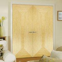 Triumph Oak Solid Internal Door Pair - Prefinished