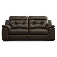 Tracey Leather 3 Seater Sofa Chocolate