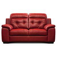 Tracey Leather 2 Seater Sofa Red