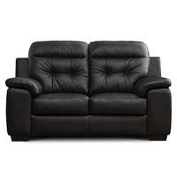 Tracey Leather 2 Seater Sofa Black