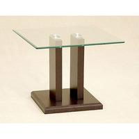 Troy Lamp Table In Clear Glass Top