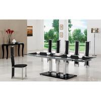 Tripod Black Extending Glass Dining Table And 8 G601 Chairs