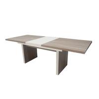 Travis Oak Effect With Steel Decor Extendable Dining Table Only